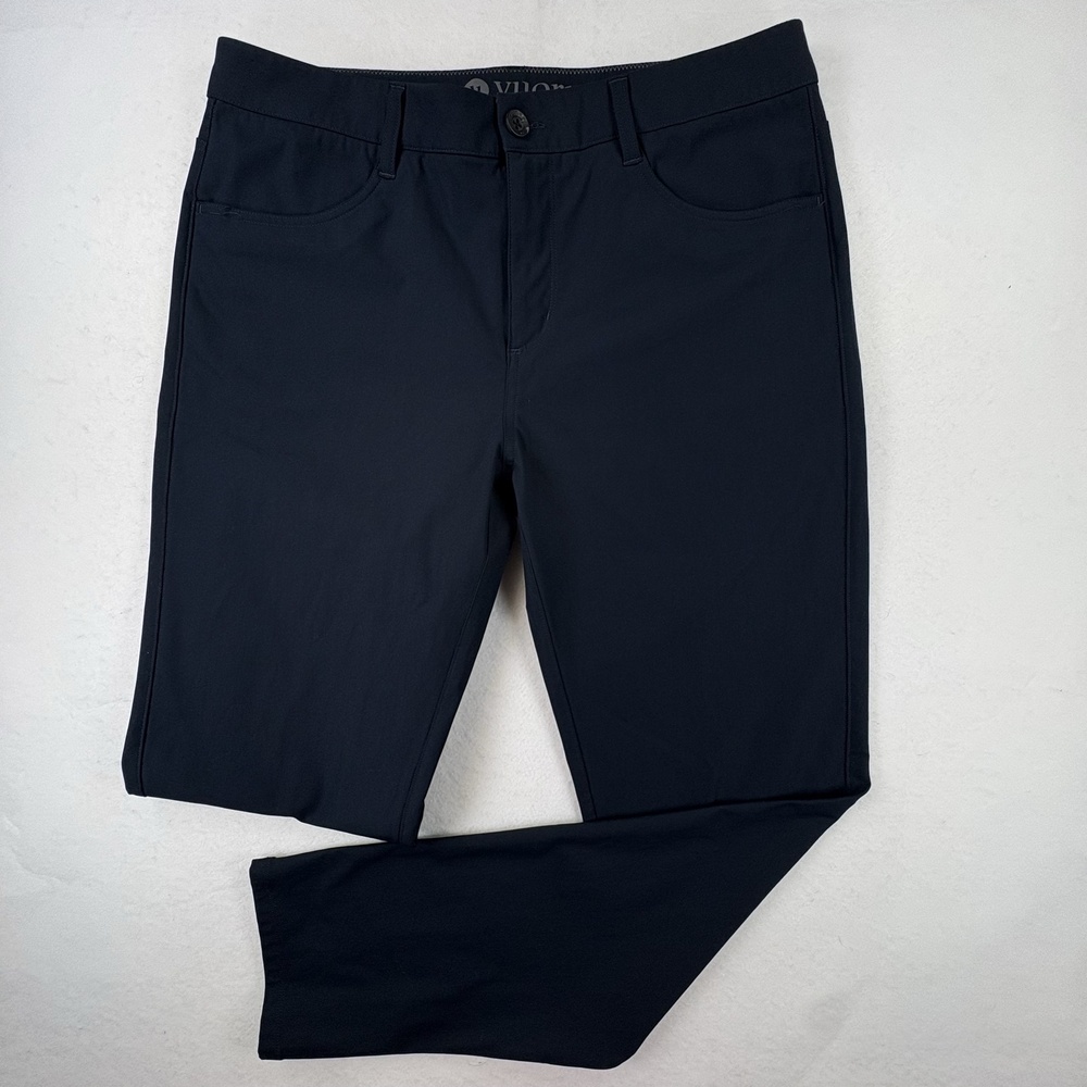 NEW Vuori Meta Pants Mens 33 Ink Navy Athletic Slim Stretch Performance Golf